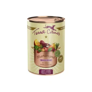 Łatwy zwrot Terra Canis Chunks – Dziczyzna z kurczakiem z kawałkami mięsa – karma mokra 385g