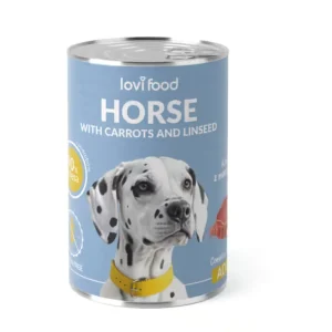 Lovi Food Horse with Carrots and Linseed – mokra karma dla psa, z koniną, marchewką i siemieniem lnianym – 400g Tani