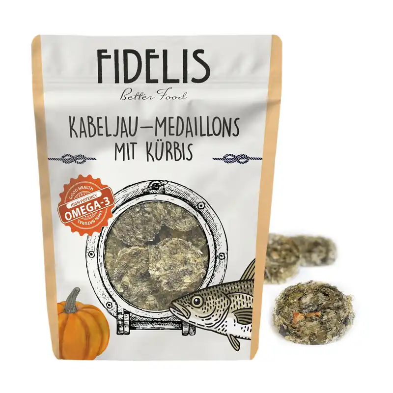 Fidelis Kabeljau Medaillons mit Kürbis- Medaliony z dorsza z dynią 100g Zamów teraz