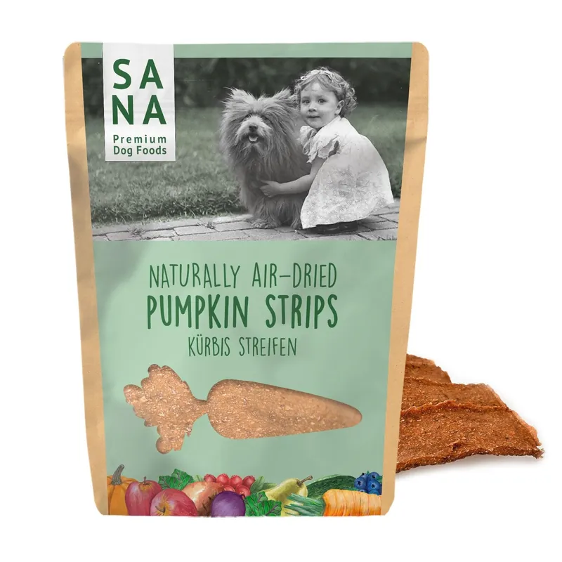 Ostatnie sztuki SANADOG Veggie Strips Pumpkin 100g – paski warzywne dynia