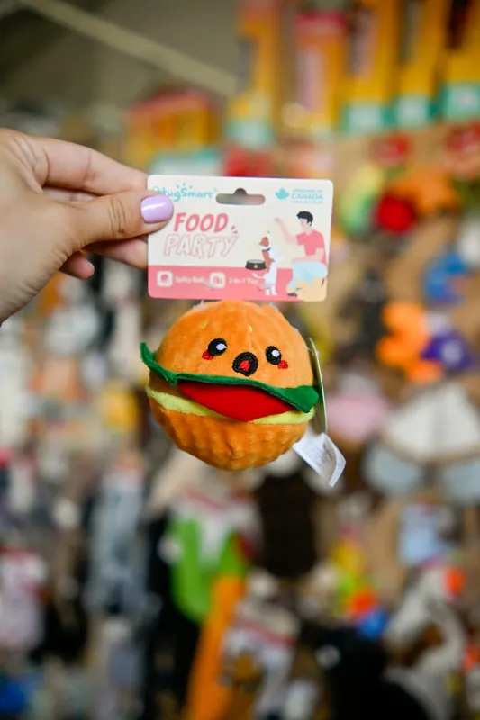 Do wyczerpania zapasów Hugsmart Food Party – Hamburger pluszowy hamburger z kolczastą piłką w środku
