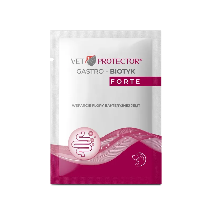 Tylko do końca tygodnia VET PROTECTOR GASTRO – BIOTYK FORTE – MULITBIOTYK DLA PSA I KOTA 3G