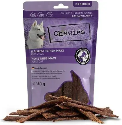 Nowy Chewies Meat Strips Maxi paski Koza 150g
