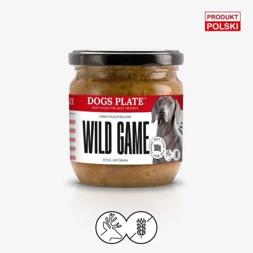 Taniej Dogs Plate Wild Game – karma dla psów z jelenia 360 g