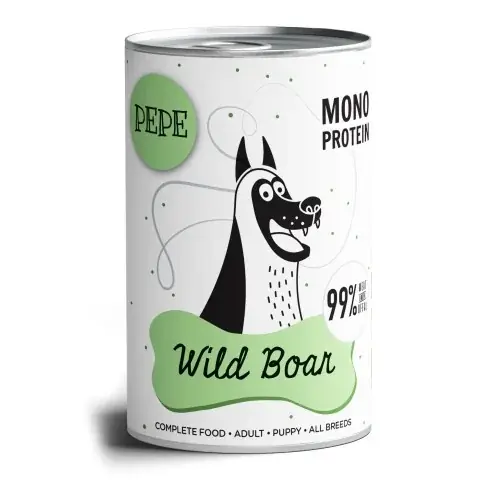 PAKA ZWIERZAKA Karma mokra PEPE Wild Boar (dzik) 400g Wysoka jakość