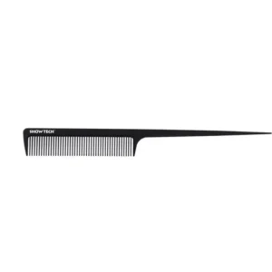 Show Tech Antistatic Carbon Needle Comb 22cm – grzebień z włókna węglowego, ze szpikulcem, drobne zęby Hit sprzedaży