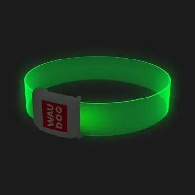 Wyprzedaż Obroża dla psa z podświetleniem WAUDOG LED, klamra magnetyczna, szer. 25 mm, dl. 45 cm