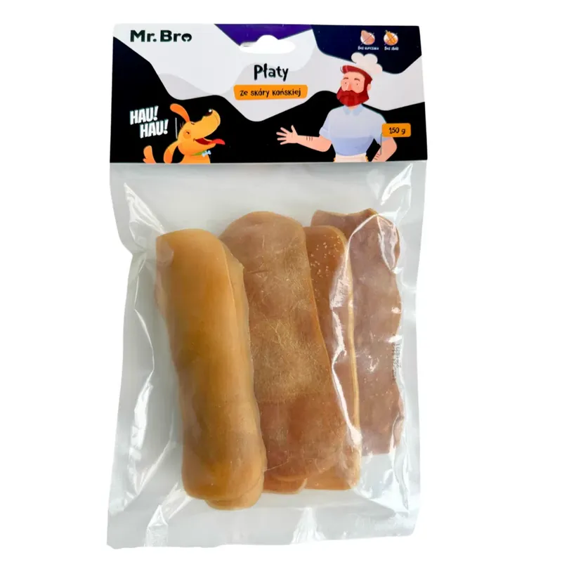 Kup teraz Mr. Bro Płaty ze Skóry Końskiej 150g – gryzak dla psa