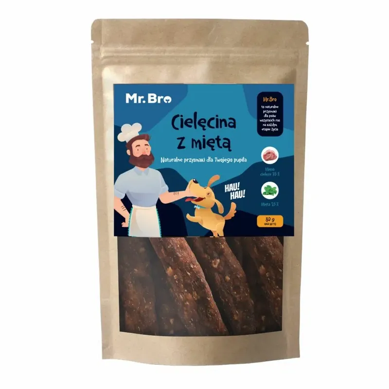 Mr. Bro Snacks Cielęcina z Miętą 80g Taniej