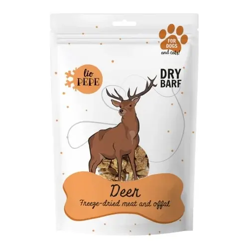 Nowość PAKA ZWIERZAKA Przysmak Lio PEPE Deer (mięso jelenia) 60g