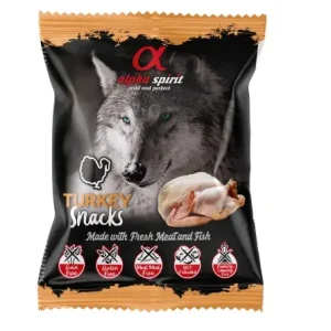 Wyprzedaż Alpha Spirit przysmaki trenerki dla Psa – Indyk 50g