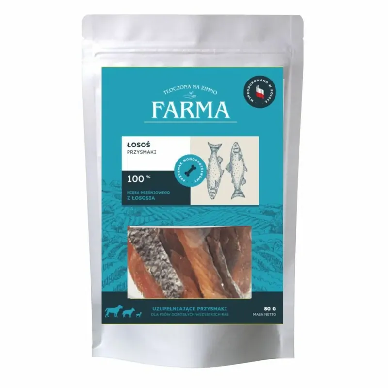 Farma filet z łososia 80g – przysmak dla psa Bezpieczna płatność