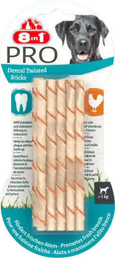 Ekspresowa dostawa 8in1 Gryzak Delights Pro Dental Twisted Sticks dla psa