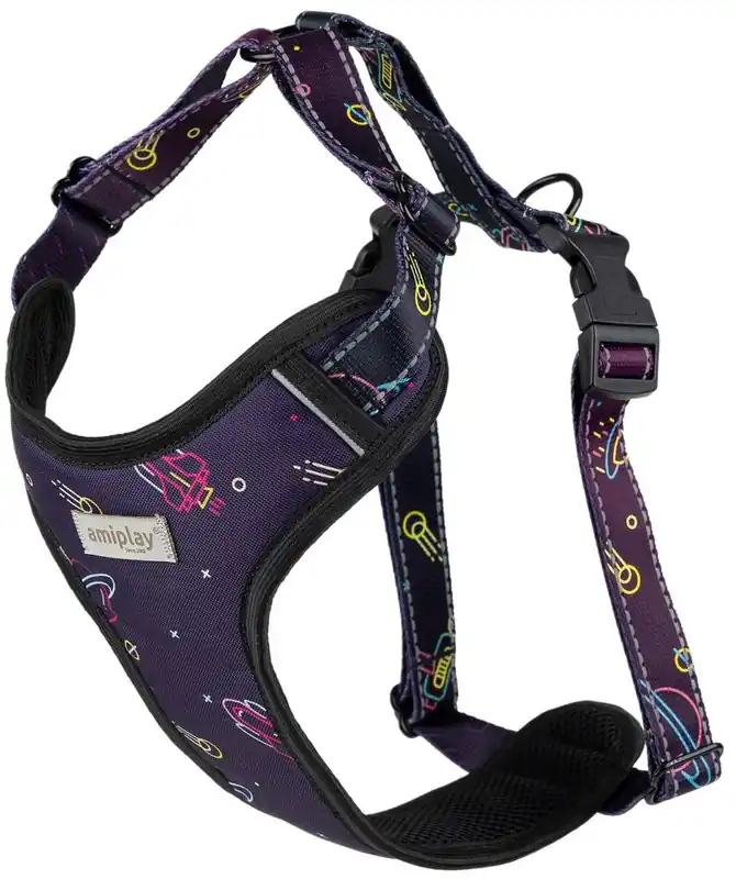 Amiplay Szelki Discovery BeSpace dla psa rozm. XXL wzór Neon WYPRZEDAŻ Tylko dziś