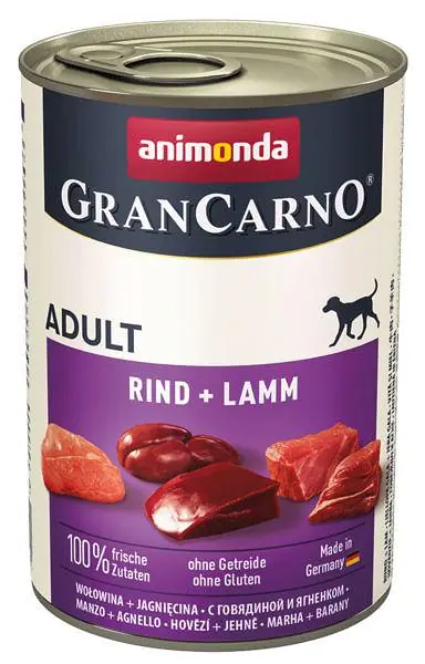Animonda GranCarno Adult wołowina z jagnięciną Mokra Karma dla psa op. 400g Tani