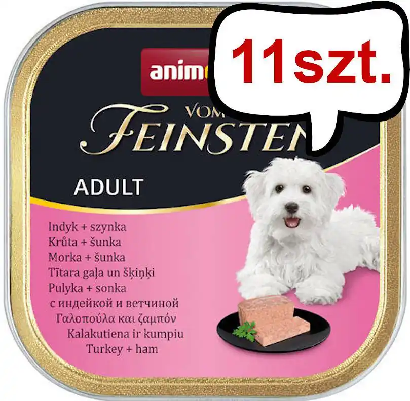 Animonda vom Feinsten Adult Indyk z szynką (pute&schinken) Mokra Karma dla psa op. 150g Pakiet 11szt. Hit sprzedaży