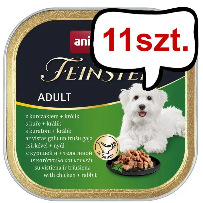 Animonda vom Feinsten Adult kurczak z królikiem Mokra Karma dla psa op. 150g Pakiet 11 szt. WYPRZEDAŻ Bestseller
