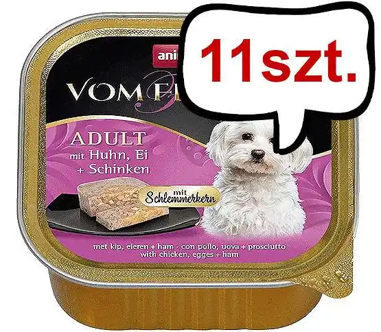 Animonda vom Feinsten DOG Adult drób z jajkiem i szynką Mokra Karma dla psa op. 150g Pakiet 11szt. Zniżka
