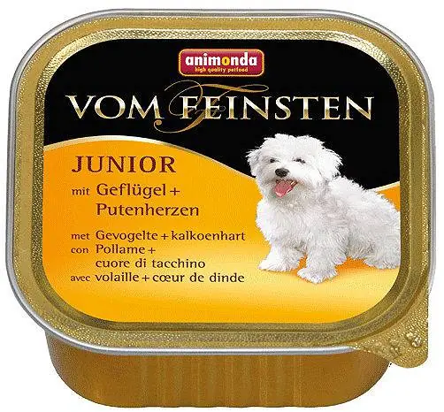 Animonda vom Feinsten DOG JUNIOR drób z sercami indyka (geflugel&puteherzen) Mokra Karma dla szczeniaka op. 150g Zamów dziś