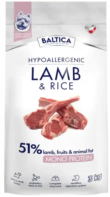 Hit cenowy Baltica Hypoallergenic Adult Small Lamb Sucha karma dla psa op. 3kg