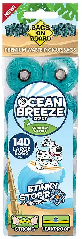 Oferta Bags on Board Woreczki na ekskrementy Perfum Ocean dla psa op. 140szt. (10 rolek)