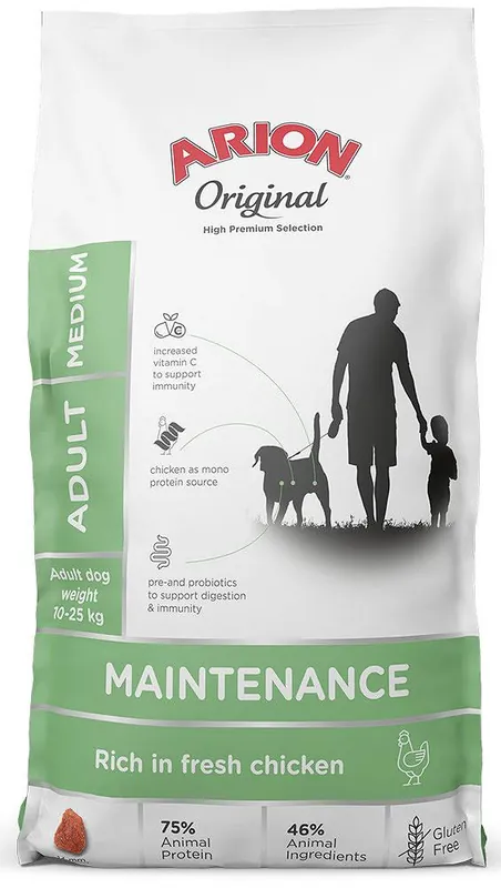 Sprawdź teraz Arion Original Maintenance Adult Medium Chicken&Rice Sucha Karma dla psa op. 2x12kg MEGA-PAK