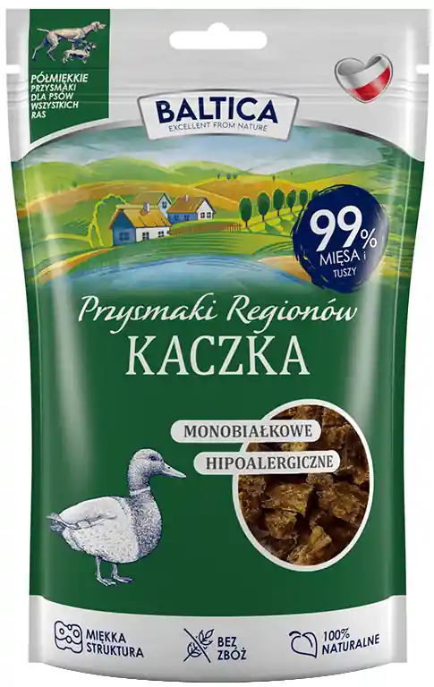 Taniej Baltica Monobiałkowe Przysmaki Regionów Kaczka dla psa op. 80g