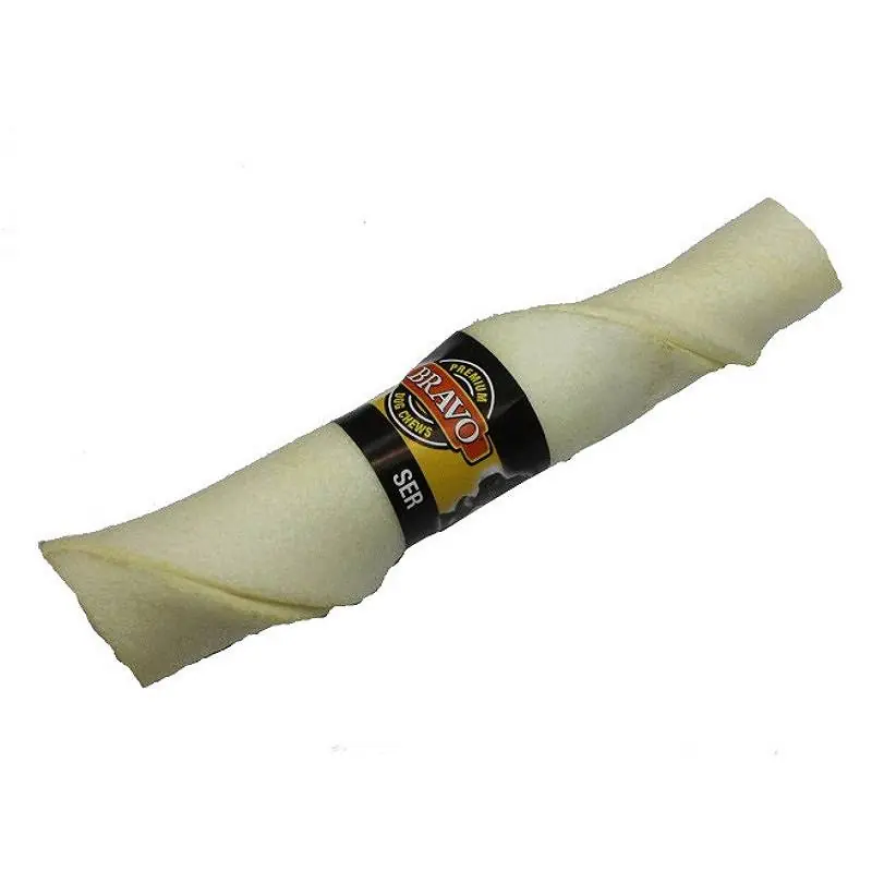 Oferta limitowana Bravo Kość prosta SKRĘCONA aromat sera dla psa dł. 12.5cm