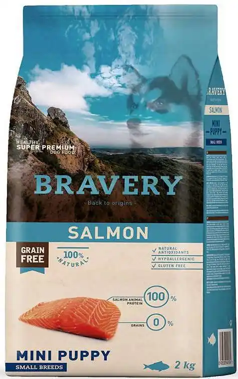 Bravery Puppy Mini Salmon Grain Free Sucha karma dla szczeniaka op. 2kg Wybór klientów
