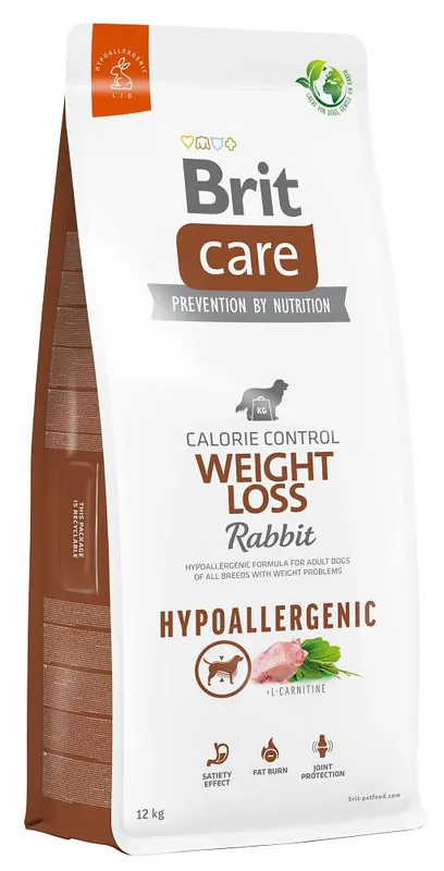 Brit Care Hypoallergenic Adult Weight Loss Rabbit Sucha Karma dla psa op. 12kg Dostępne od ręki