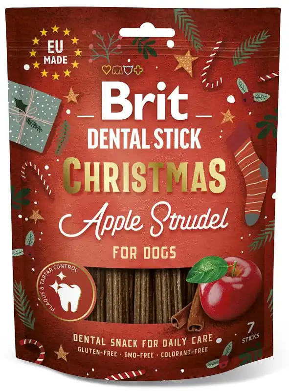 Brit Przysmak Dental Stick Christmas Apple Strudel dla psa op. 250g Okazja
