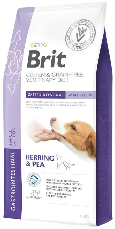 Bezpieczna płatność Brit Veterinary Diet Gastrointestinal SMALL Herring&Pea Sucha Karma dla psa op. 6kg