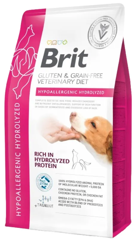 Brit Veterinary Diet Hypoallergenic Hydrolized Protein Sucha Karma dla psa op. 12kg Zamów dziś