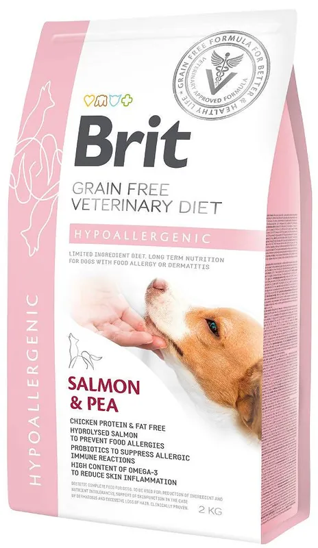 Nowość Brit Veterinary Diet Hypoallergenic Salmon&Pea Sucha Karma dla psa op. 2kg