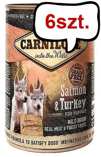 Najlepsza cena Carnilove Puppy Salmon&Turkey Mokra Karma dla szczeniaka op. 400g Pakiet 6szt.