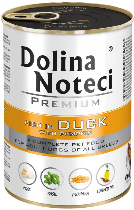 Cena promocyjna Dolina Noteci Premium Adult Kaczka z Dynią Mokra Karma dla psa op. 400g