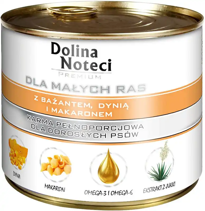 Rabat Dolina Noteci Premium Adult Small Bażant z dynią i makaronem Mokra Karma dla psa op. 185g