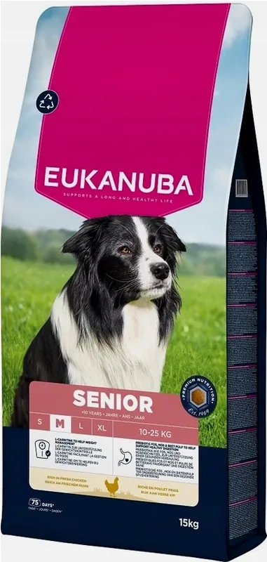 Zamów teraz Eukanuba Senior Medium Sucha Karma dla psa op. 15kg MEGA-PAK