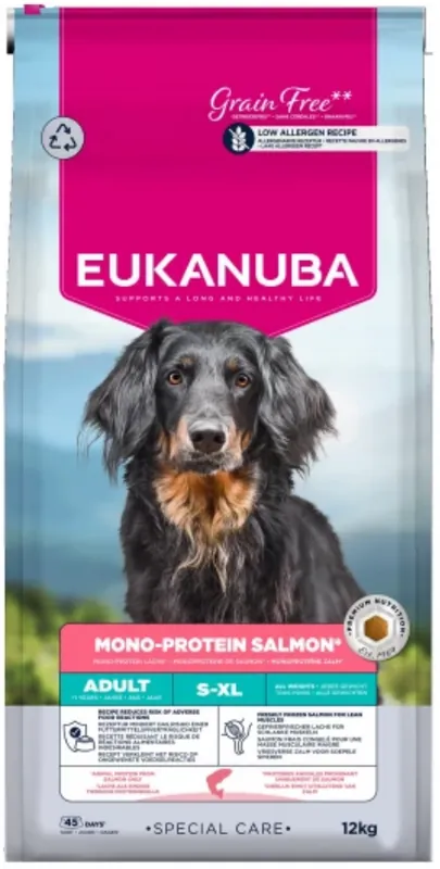 Zniżka Eukanuba Special Care Adult Mono-Protein Salmon Sucha Karma dla psa op. 12kg
