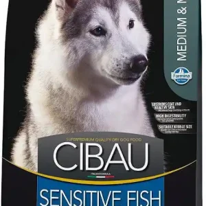 Do wyczerpania zapasów Farmina Cibau Adult Medium/Maxi Sensitive Fish Sucha Karma dla psa op. 2x14kg MEGA-PAK