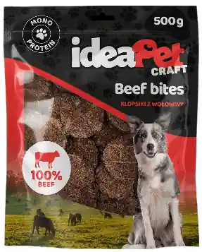 IdeaPet Craft Beef Bites Przysmak Klopsiki z wołowiny dla psa op. 500g [Data ważności 07.2026] Rabat