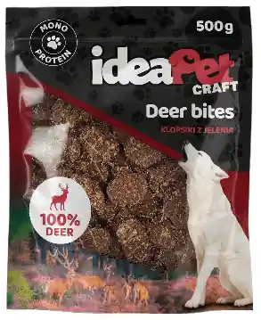 IdeaPet Craft Deer Bites Przysmak Klopsiki z jelenia dla psa op. 500g WYPRZEDAŻ Obniżka ceny