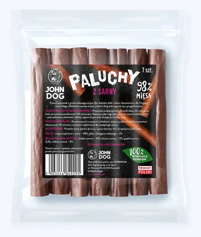 John Dog Premium Przysmak Paluchy z sarny dla psa op. 7szt. Promocja
