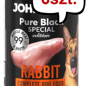 Dodaj do koszyka John Dog Pure Black Special Edition Adult Rabbit Mokra Karma dla psa op. 400g Pakiet 6szt.