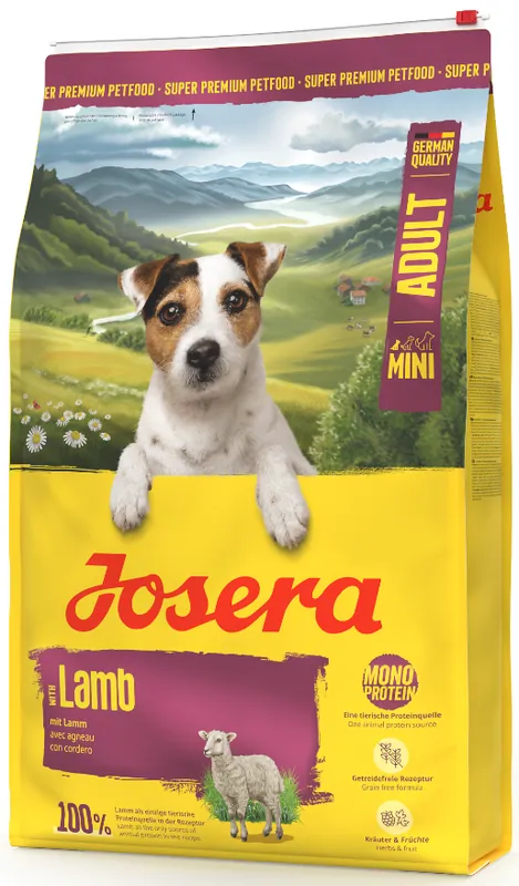 Josera Adult Mini Lamb Sucha Karma dla psa op. 10kg + Josera Meatlovers 6x400g GRATIS Nie przegap