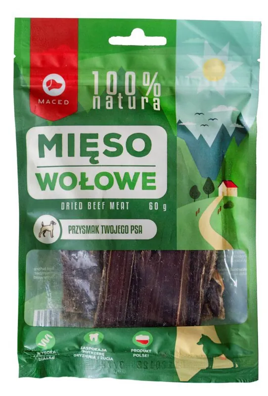 Bestseller Maced Przysmak Mięso wołowe dla psa op. 60g