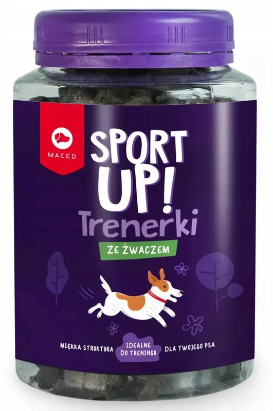 Nowość Maced Przysmak Sport Up! Trenerki ze żwaczem dla psa op. 300g