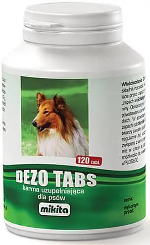 Mikita Preparat neutralizujący zapachy Dezo Tabs dla psa op. 120 tabletek Nowy