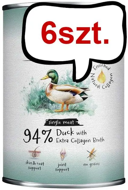 Promocja Ollo Plus Kolagen Duck Mokra Karma dla psa op. 800g Pakiet 6szt.