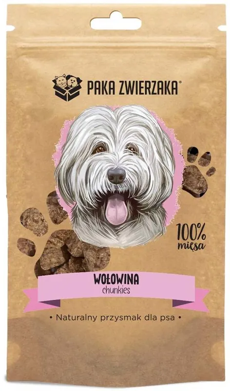 Paka Zwierzaka Przysmak Chunkies Wołowina dla psa op. 70g Szybka dostawa